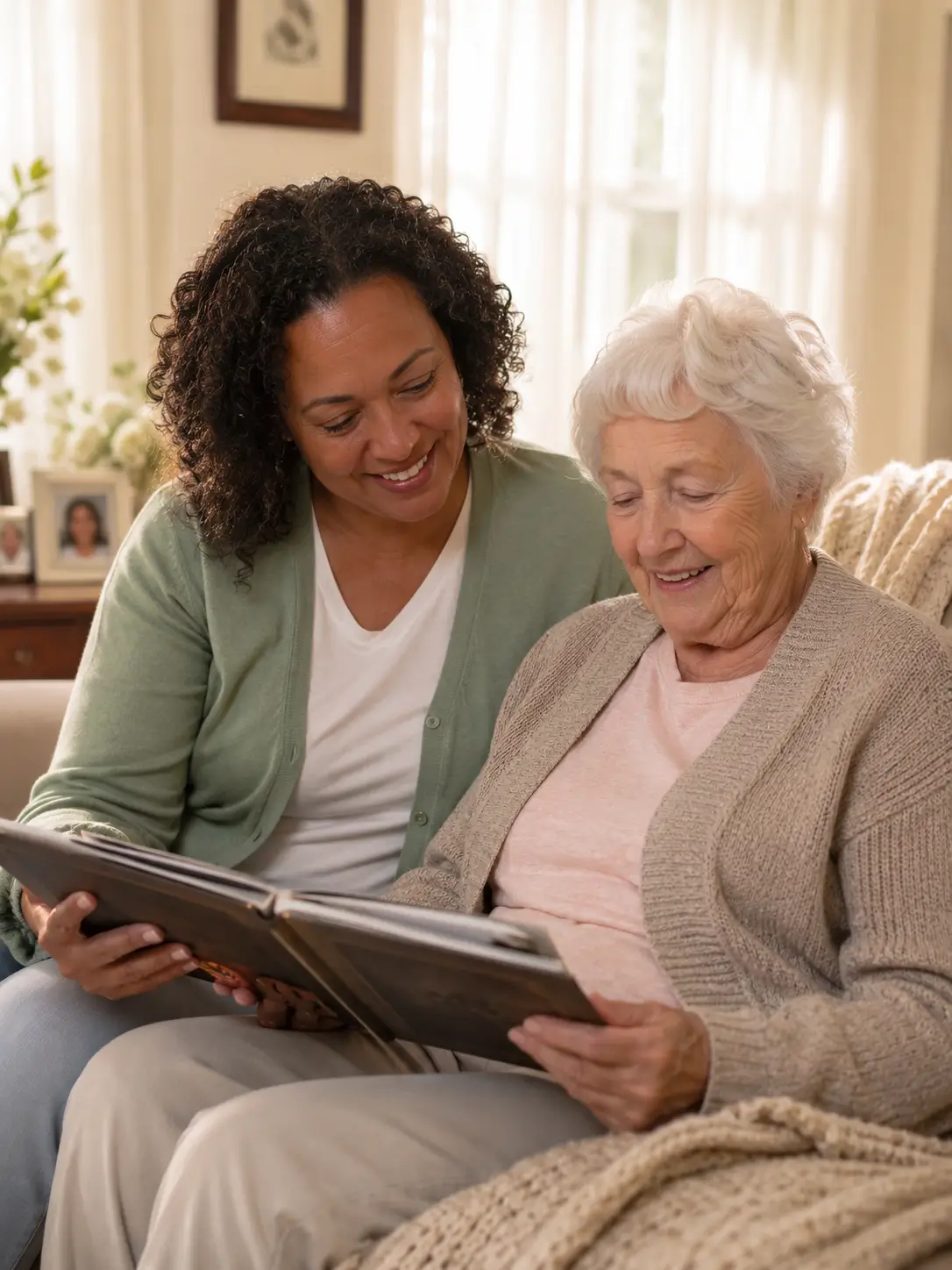 Caregiver with a warm, confident smile